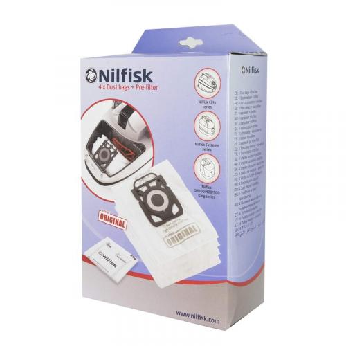 Nilfisk Staubsack 4St.+1 Vorfilter/Elite, King - Bolsas para aspiradoras,  Advance