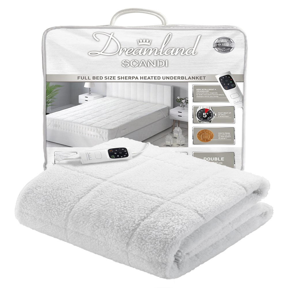 POWERCITY 16695C DREAMLAND DOUBLE UNDER BLANKET SINGLE CONTROL ELECTRIC BLANKETS