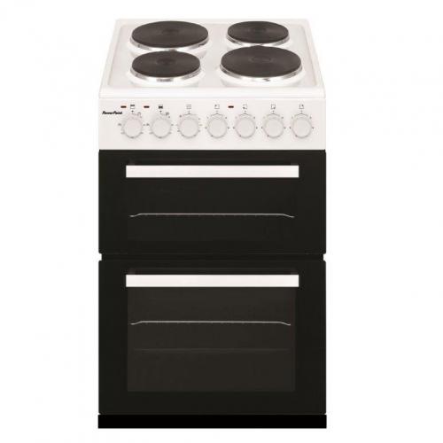 POWERCITY P05E2S1W POWERPOINT 50CM TWIN CAVITY FREESTANDING COOKER