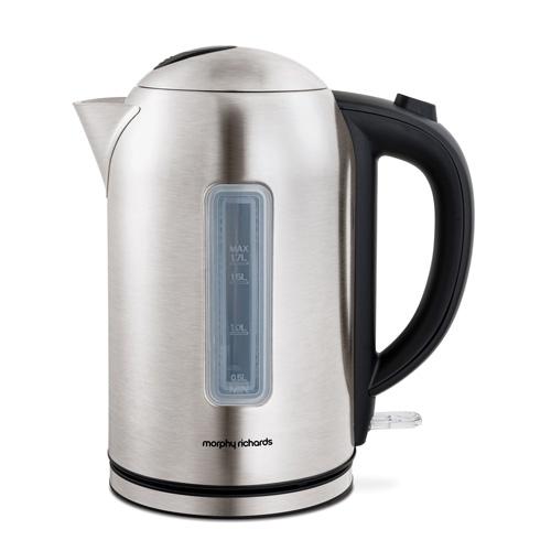 POWERCITY 980580 MORPHY 1.7LITRE QUIET BOIL KETTLE BRUSH STAINLESS STEEL KETTLES